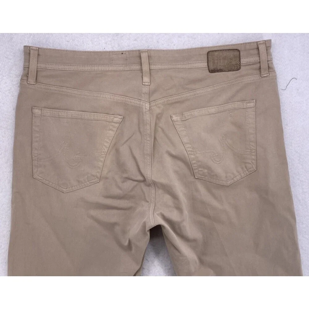 AG Adriano Goldschmied The Protege Straight Leg Pants 38x34 Khaki Tan Made in US